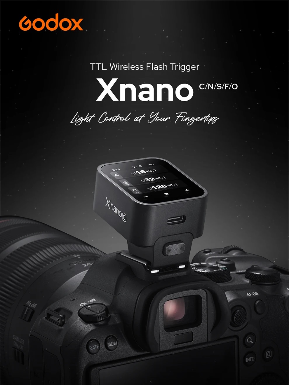 GODOX Xnano TTL Wireless Flash Trigger C/N/S/F/O 