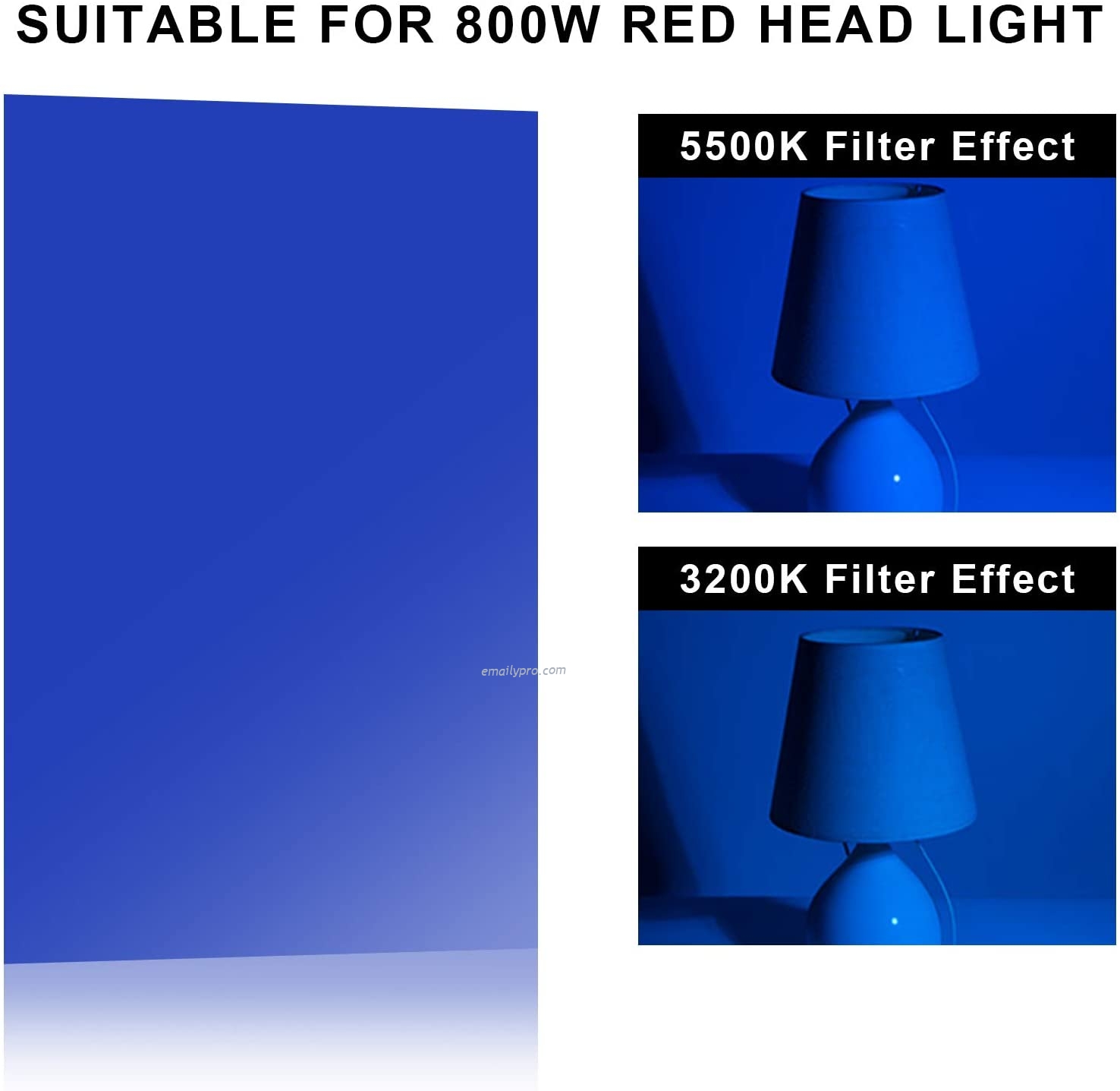 Filter gel màu lọc sáng 6 Màu Kích thước 40*50CM