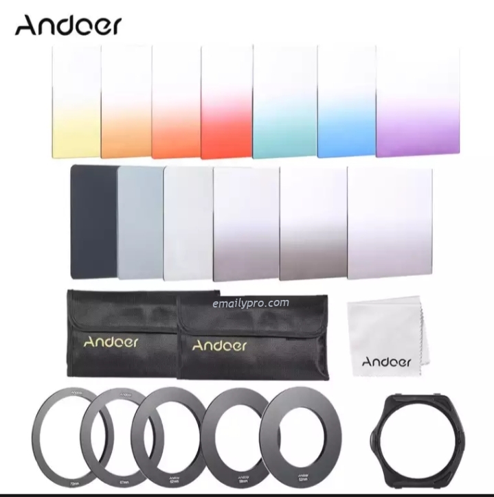 Bộ lọc 13 màu COKIN + 5 Ring + Hotder filter Andoer