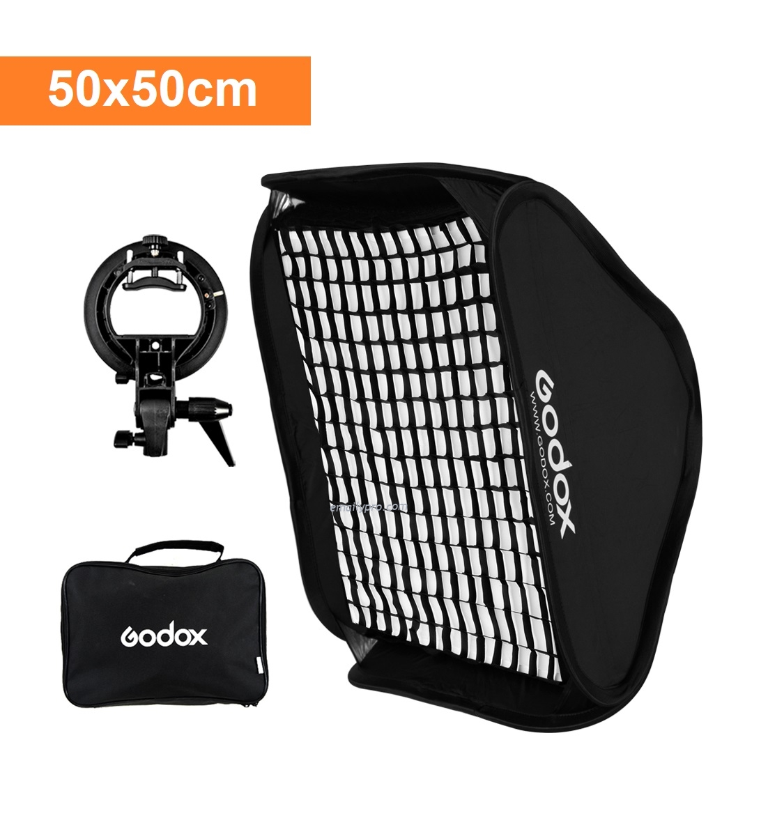 Softbox Flash Speedlite Godox 50x50 Cm + Honeycomb