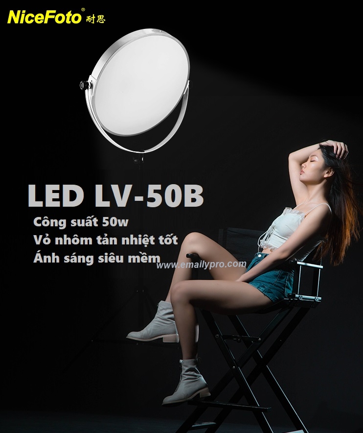 Đèn LED LIVETREAM LV-50B NiceFoto 50W