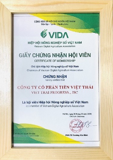 Chứng nhận Hội viên hội Nông nghiệp số Việt Nam 2020