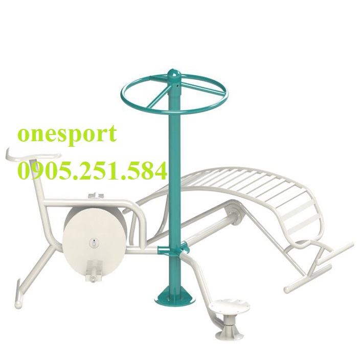 Thiết bị tập lưng bụng  và xe đạp đơn kết hợp xoay eo - Onesport002