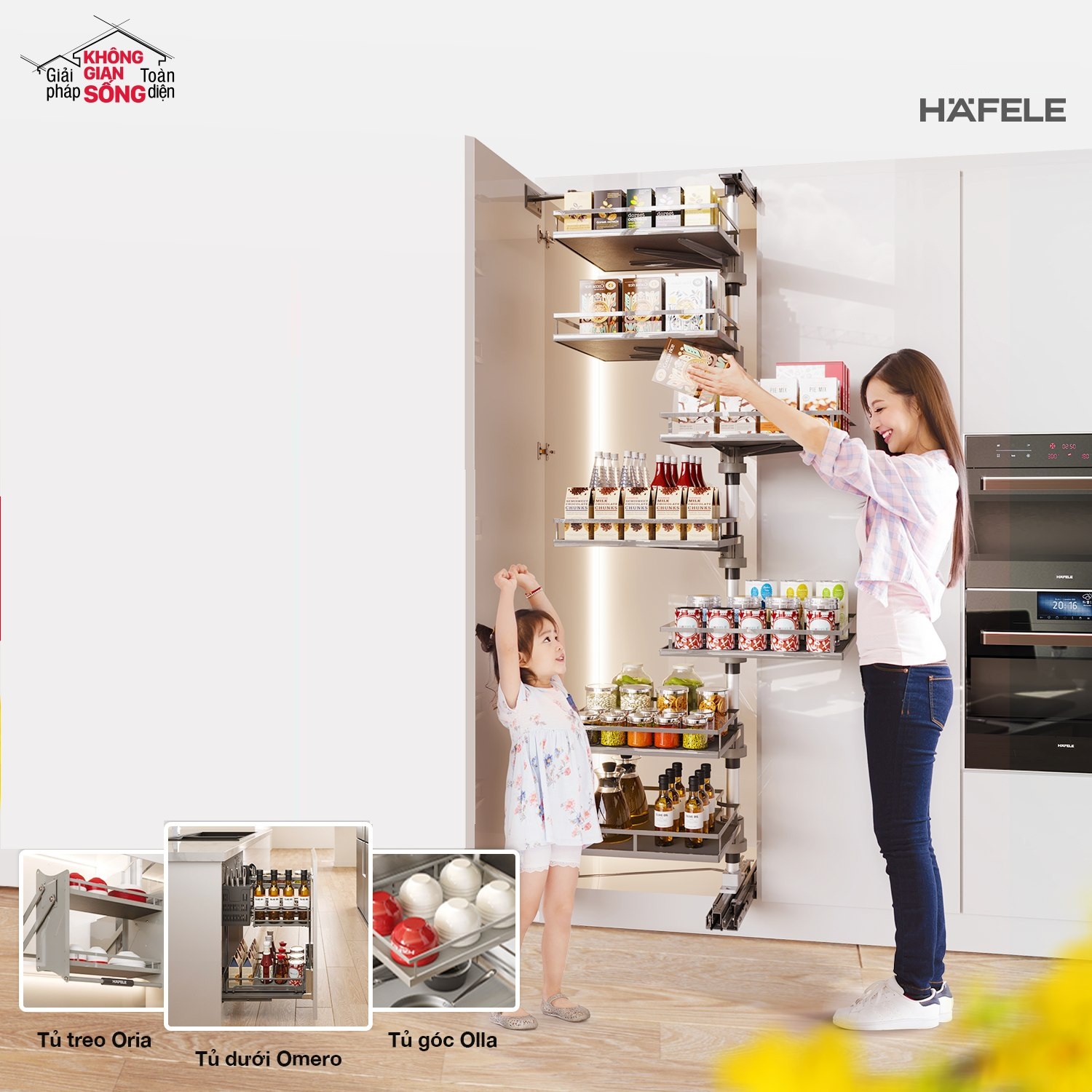 Bộ phụ kiện lưu trữ Kosmo Hafele  - Giải pháp hoàn hảo cho căn bếp nhà bạn