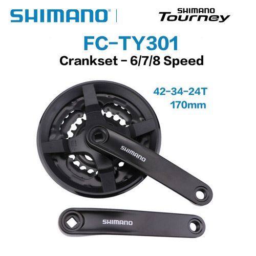 Đùi đĩa Shimano FC-TY 301 24-34-42T 170mm