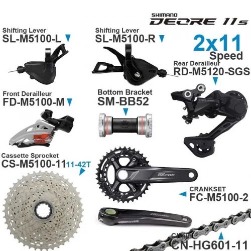 GROUP SHIMANO DEORE M5100 2X11S