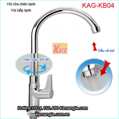 Vòi rửa chén,vòi bếp lạnh giá rẻ KAG-KB04