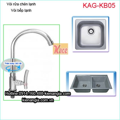 Vòi bếp lạnh rửa chén bát giá rẻ KAG-KB05