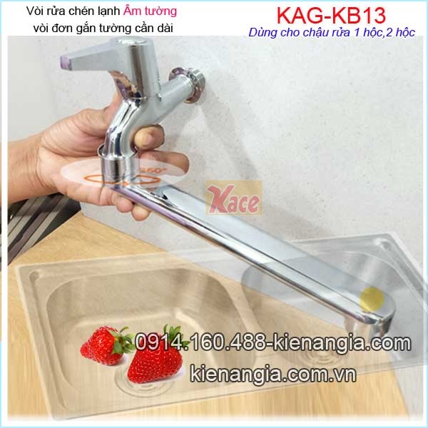 Vòi rửa chén lạnh âm tường giá rẻ  KAG-KB13