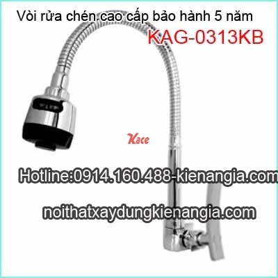 Vòi rửa chén âm tường lạnh cao cấp KAG-O313KB