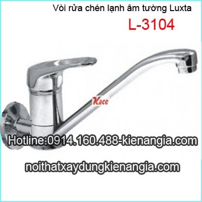 Vòi rửa chén lạnh âm tường Luxta L3104