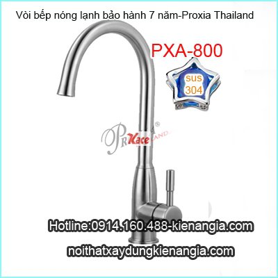 Vòi bếp SUS 304 nóng lạnh Proxia Thailand-PXA800