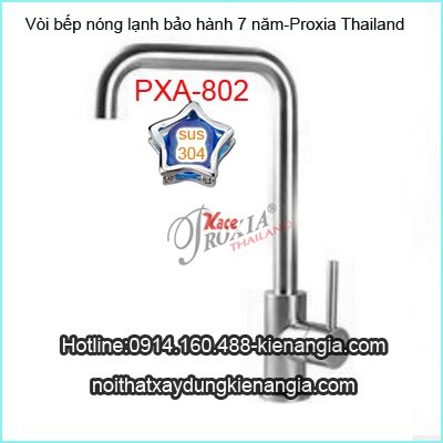 Vòi bếp SUS 304 nóng lạnh Proxia Thailand-PXA802
