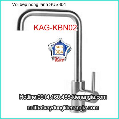 Vòi rửa chén bát nóng lạnh Sus304 KAG-KBN02