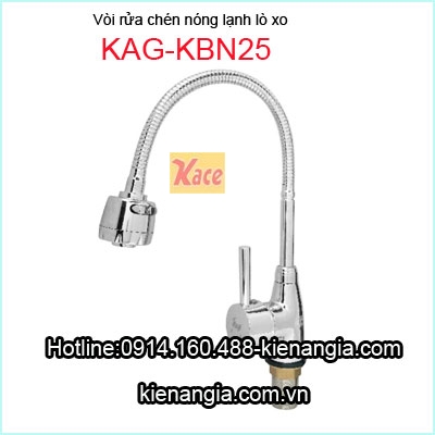 Vòi rửa chén lò xo nóng lạnh rẻ KAG-KBN25