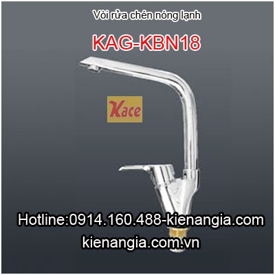 Vòi rửa chén nóng lạnh chrome bóng  KAG-KBN18