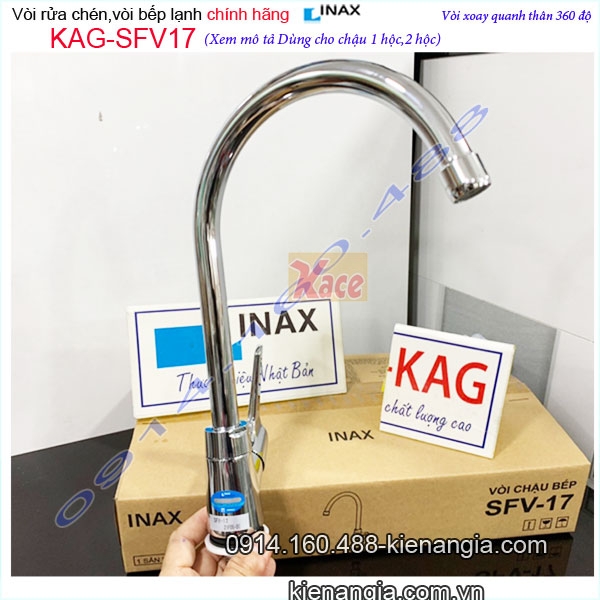 Vòi bếp lạnh,Vòi chậu rửa chén chính hãng  INAX KAG-SFV17