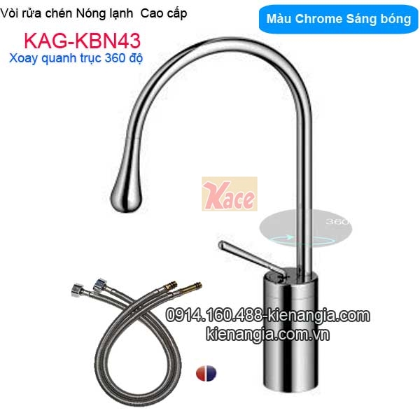 Vòi rửa chén nóng lạnh cao cấp  KAG-KBN43