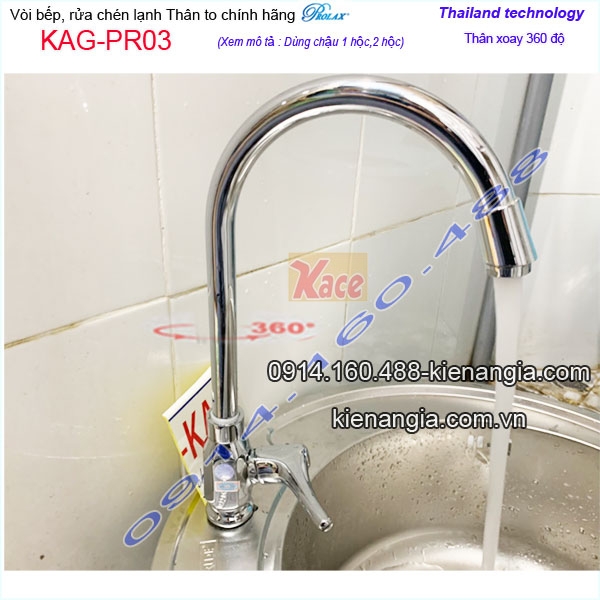 Vòi rửa chén lạnh Prolax-Thailand-KAG-PR03