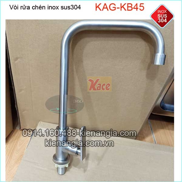 Vòi rửa chén lạnh inox sus304 KAG-KB45