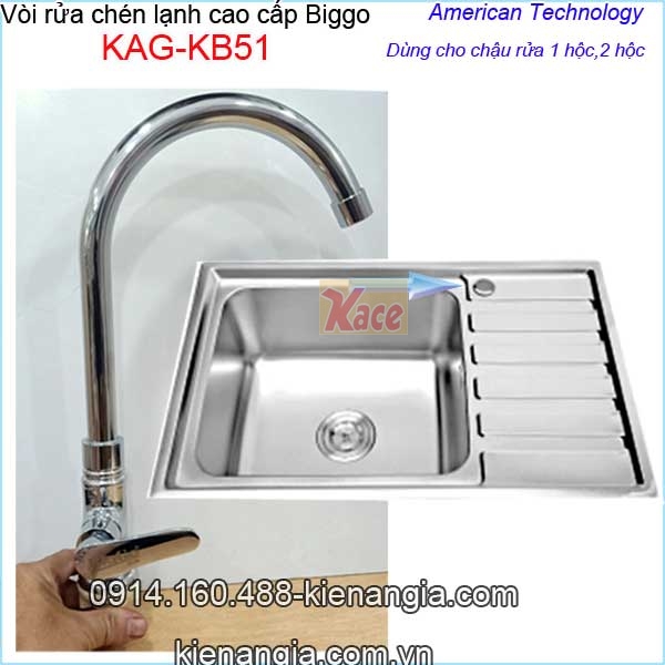 Vòi rửa chén lạnh cao cấp Biggo KAG-KB51