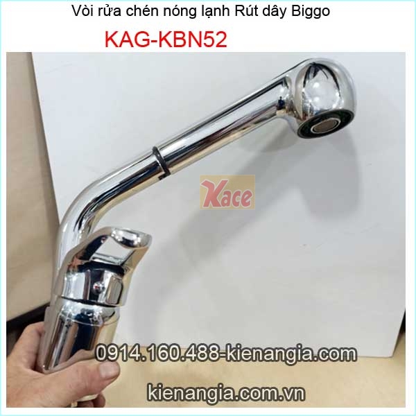 Vòi rửa chén nóng lạnh RÚT DÂY Biggo-KAG-KBN52