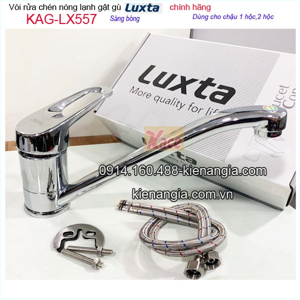 Vòi rửa chén nóng lạnh tay gật gù Luxta-KAG-LX557
