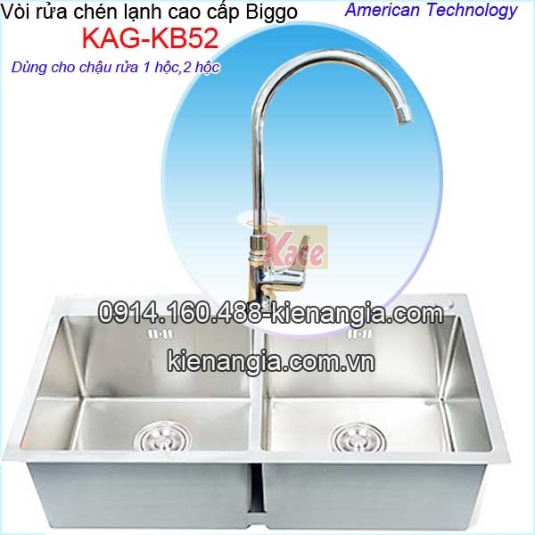Vòi rửa chén lạnh cao cấp Biggo KAG-KB52