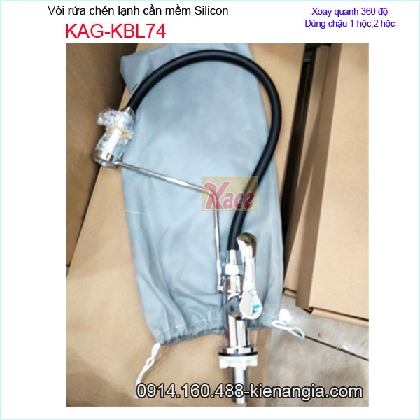 Vòi rửa chén Lạnh cần bẻ silicon KAG-KBL74