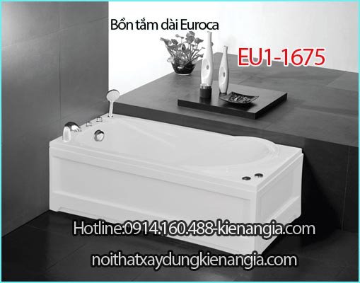 Bồn tắm dài chân yếm Crystal EUROCA EU1-1675