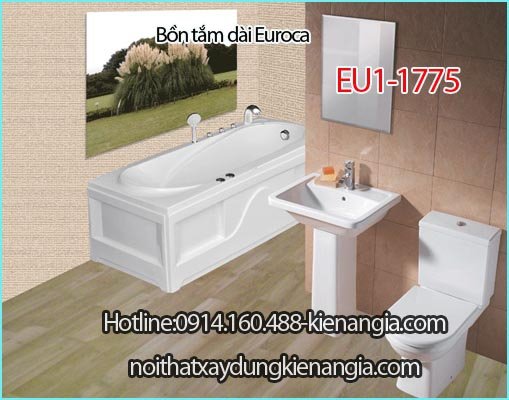 Bồn tắm dài chân yếm Crystal EUROCA EU1-1775