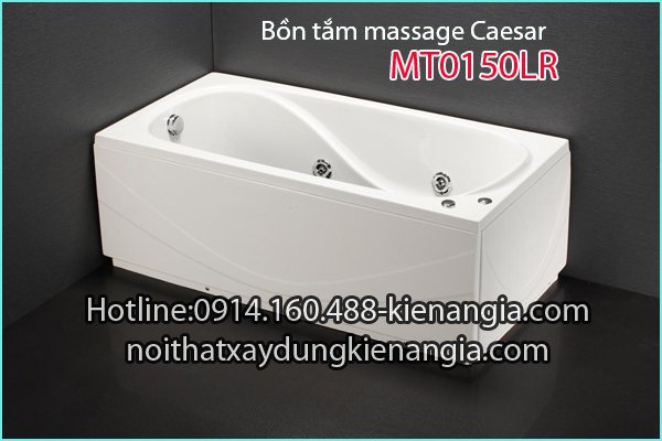 Bồn tắm dài massage CAESAR MT0150LR chân yếm