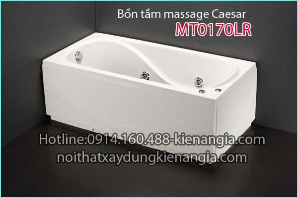 Bồn tắm dài massage CAESAR MT0170LR chân yếm