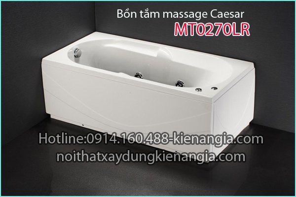 Bồn tắm dài massage CAESAR MT0270LR chân yếm
