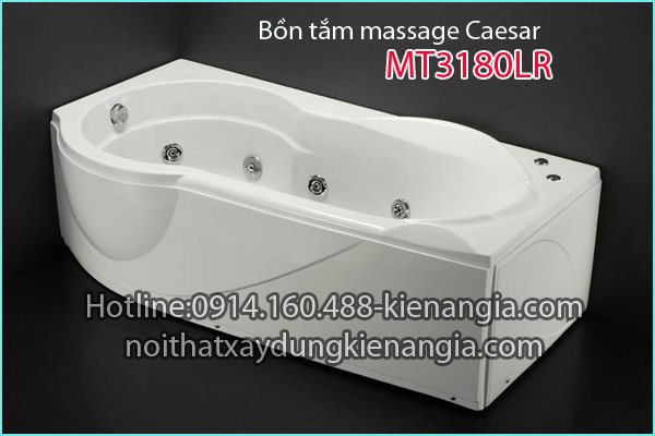 Bồn tắm dài massage CAESAR MT3180LR chân yếm
