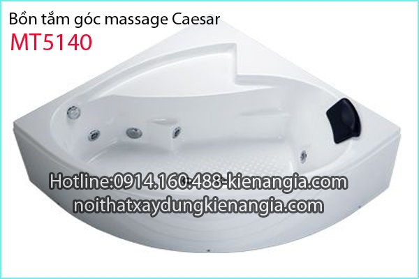 Bồn tắm góc Massage CAESAR MT5140 chân yếm