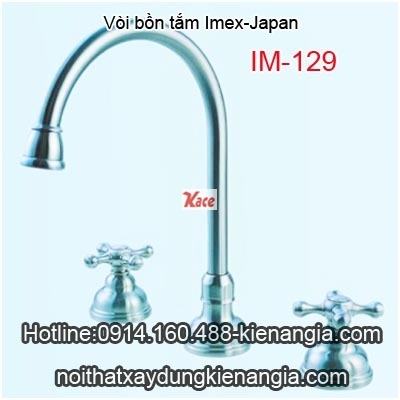 Vòi bồn tắm,vòi lavabo âm bàn 3 lỗ Imex-Japan IM-129