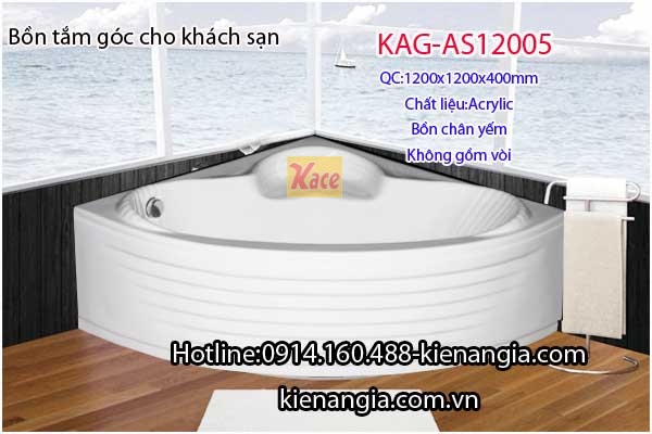 Bồn tắm góc khách sạn giá rẻ KAG-AS12005