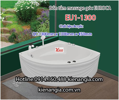 Bồn tắm góc massage EUROCA Acrylic EU1-1300