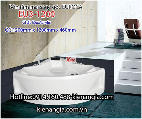 Bồn tắm góc massage EUROCA Acrylic EU3-1200