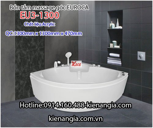 Bồn tắm góc massage EUROCA Acrylic EU3-1300