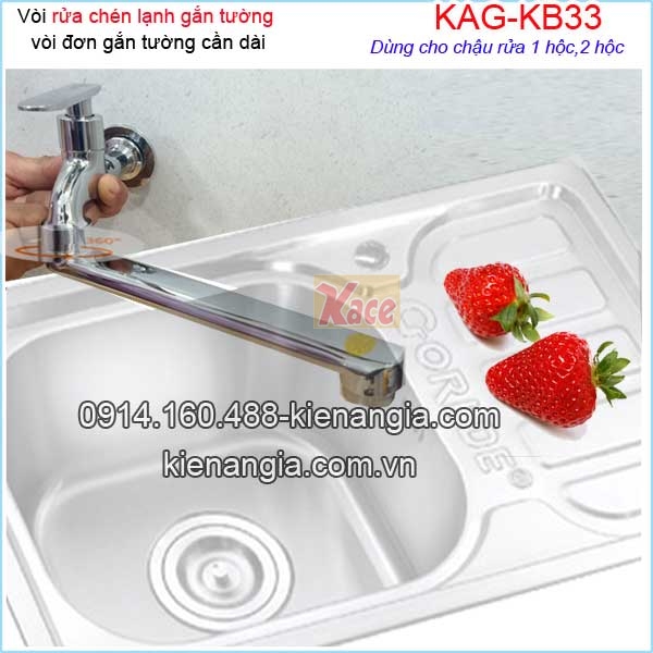 Vòi rửa chén,vòi bếp âm tường giá rẻ KAG-KB33