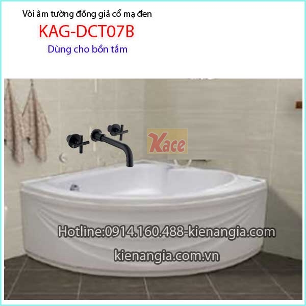 Vòi âm tường bồn tắm,lavabo đồng giả cổ KAG-DCT07B