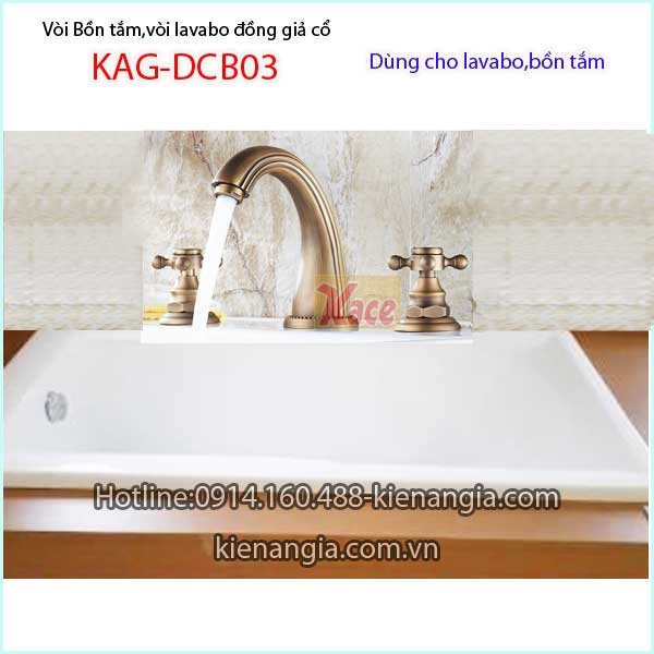 Vòi lavabo,vòi bồn tắm đồng giả cổ KAG-DCB03