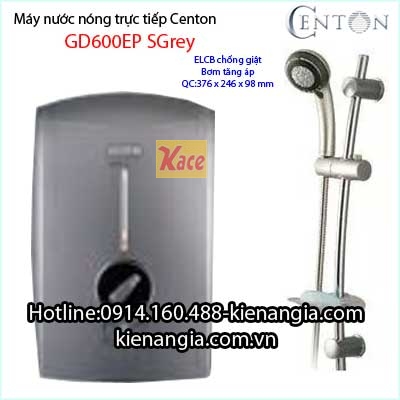 Máy nước nóng CENTON bơm tăng áp KAG-GD600EP Grey