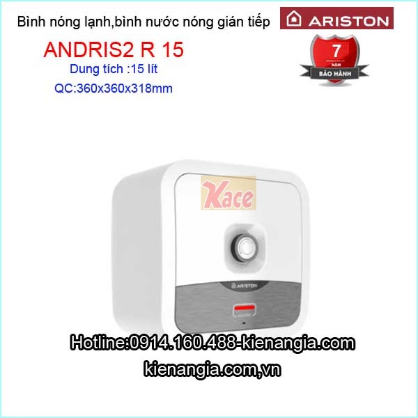 Bình nóng lạnh 15 lít Ariston ANDRIS2-R-15