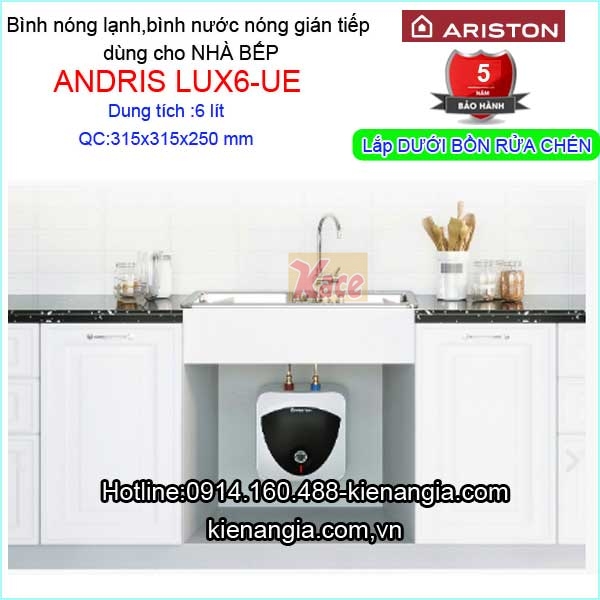 Bình nóng lạnh chậu rửa nhà bếp  Ariston ANDRIS-LUX6-UE