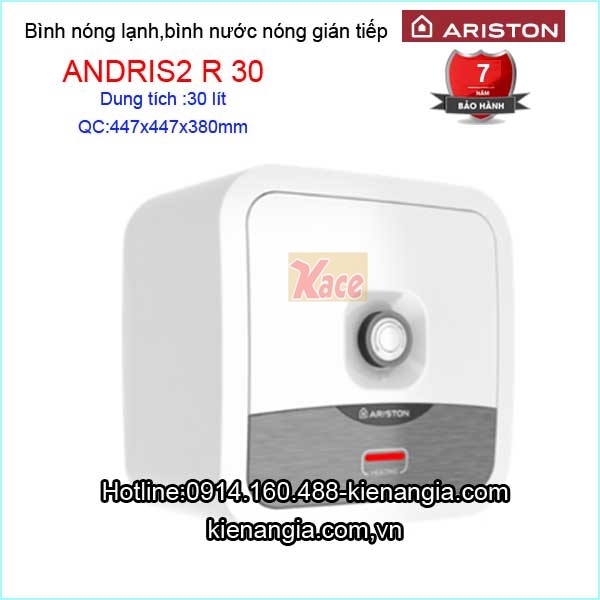 Bình nước nóng gián tiếp 30 lít Ariston ANDRIS2-R-30