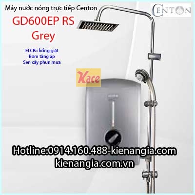 Máy nước nóng phun mưa Centon GD600EP RS Grey