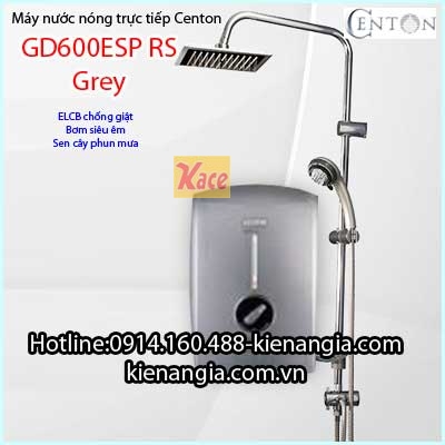 Máy nước nóng phun mưa Centon GD600ESP RS grey